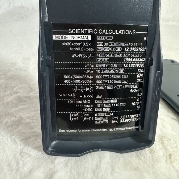 Sharp EL-520W Advanced D.A.L Twin Power Solar Scientific Calculator - Picture 7 of 7